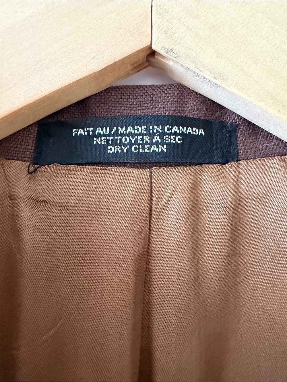 Vintage Hannibal 100% Linen Brown Blazer Jacket 44R Made in Canada - Picture 10 of 10